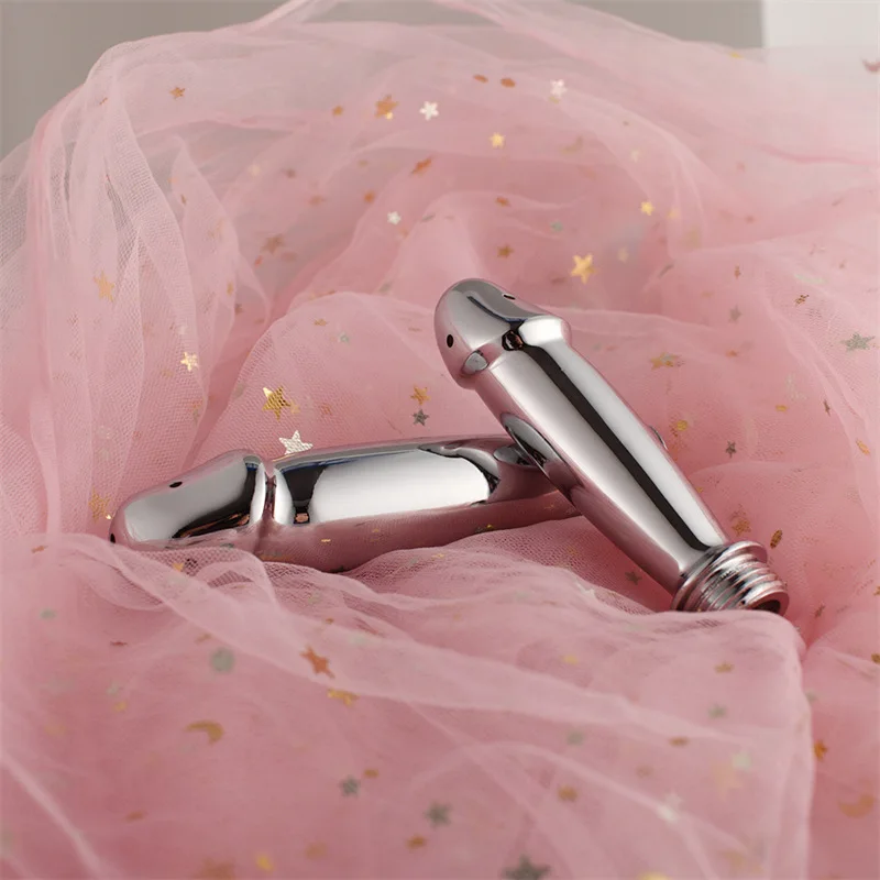 Metal Anal Cleaner Penis Head Aluminum Alloy Sausage Filler Back Court Cleaning Adult Anal Expansion Sex Toys