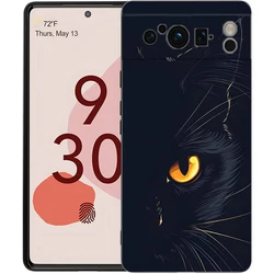 Elegant Black Cat Shockproof TPU Soft Phone Case Cover - Pixel 8 Pro (A1)