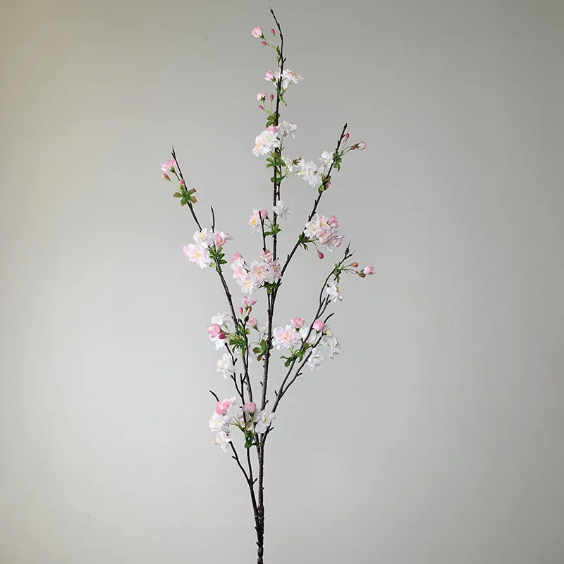 Lifelike Silk Peach Blossom Artificial Cherry Blossoms