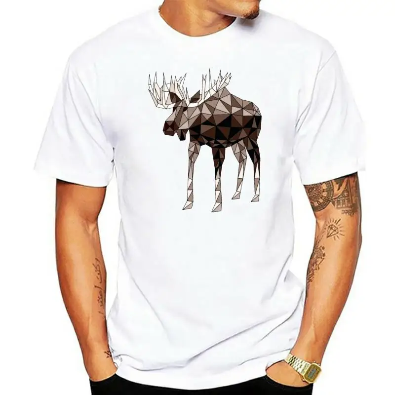 

Latest O-Neck Sunlight Men T-Shirt Moose Geometric Style Men'S Summer Short Sleeves T-Shirt
