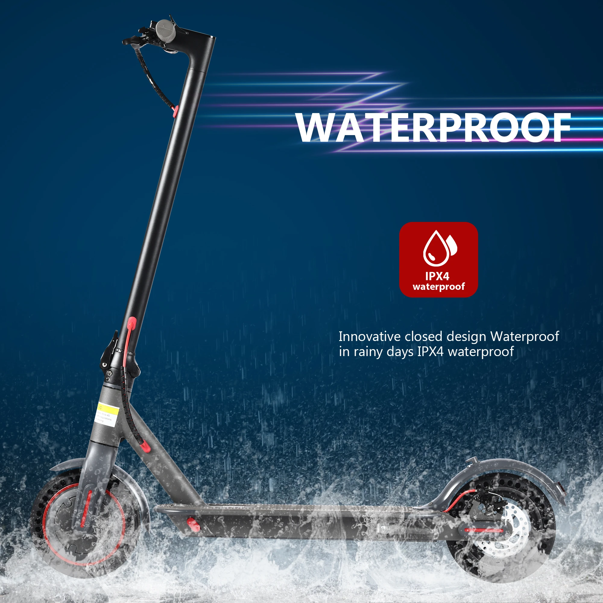 8.5in EScooter 36V 350W Adult Folding 25km/h Front wheel drive electric