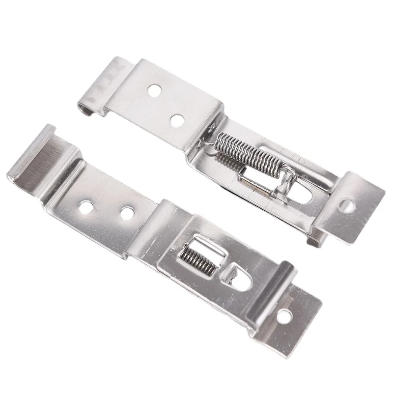 License Plate Bracket 2 PCS Rectangular Car License Plate Spring Loaded Stainless Steel Bracket