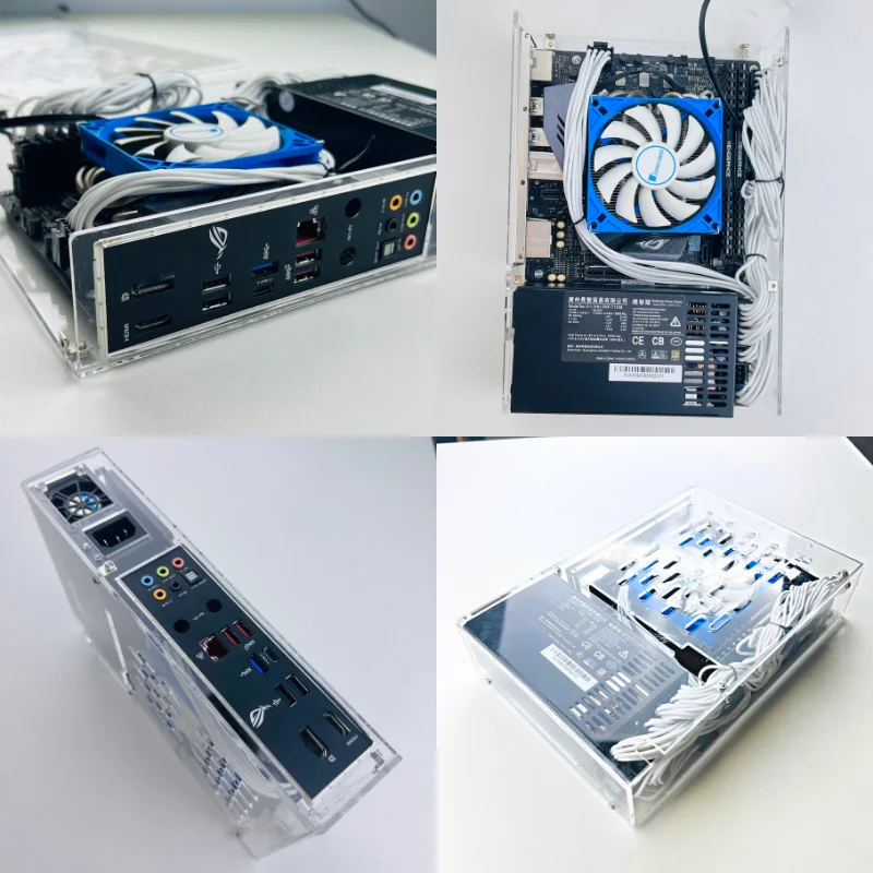 Quadro Acrílico Portátil para Computador Itx Mini pc Chassis 3l Display Externo Host Kit Htpc Air Case Suporte Faça Você Mesmo Bare Base de Suporte - Imagem 3