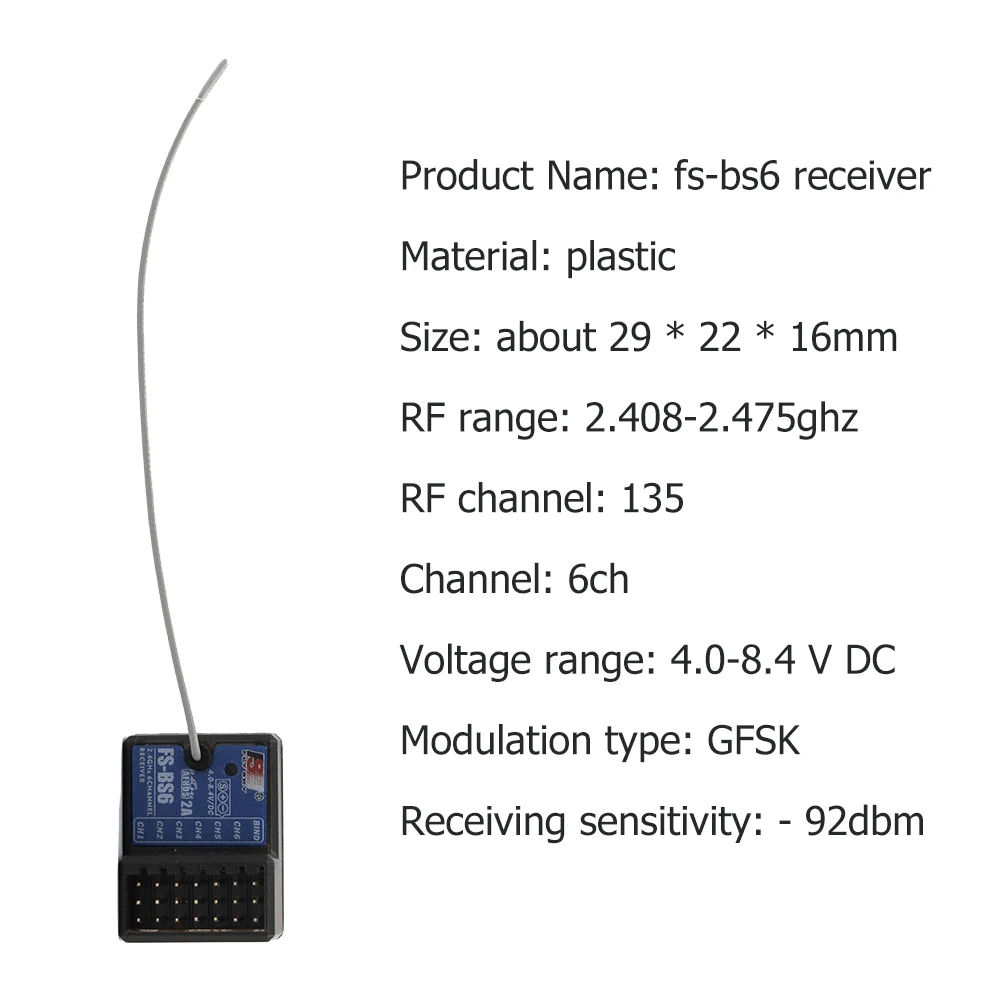 RC 수신기 2.4Ghz 6CH AFHDS2 FS-GT2E/FS-IT4S/FS-GT5 송신기 원격 제어 RC 자동차 부품 액세서리