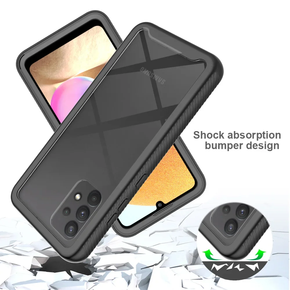 Hybrid Rugged Shockproof Case with TPU Plastic Back Cover