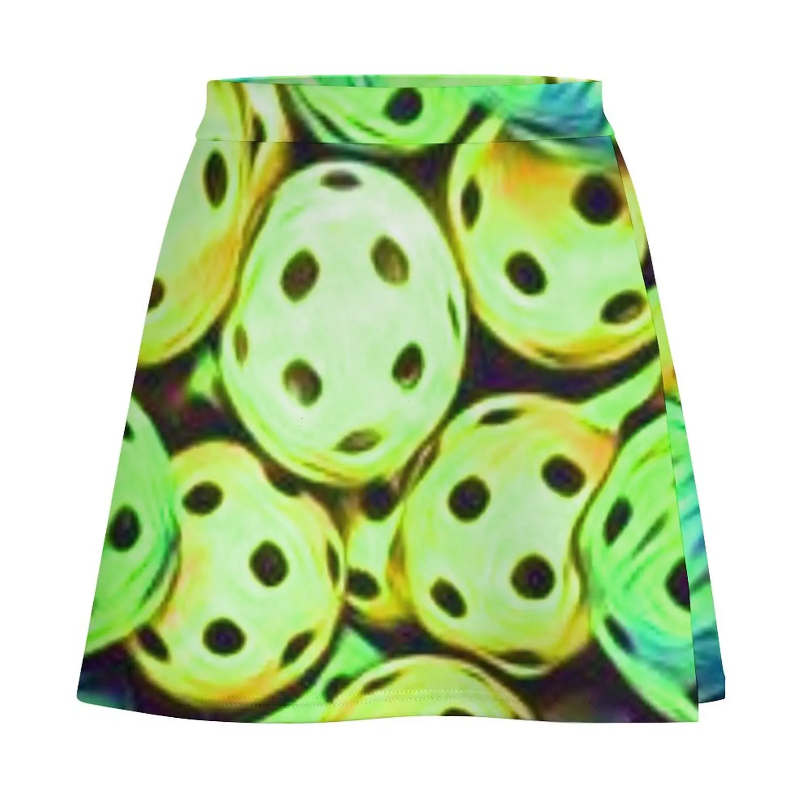 Pickleball Yellow Balls Sport Fun Mini Skirt korean style Miniskirt