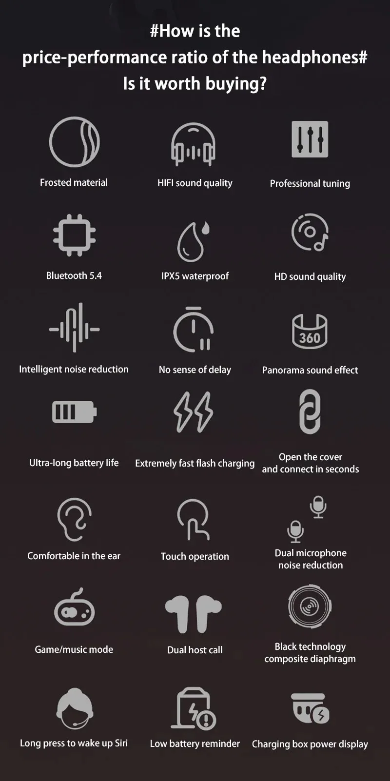 2025 Upgrade A98 AI Translation Wireless Bluetooth Earphones 144 Countries Langu