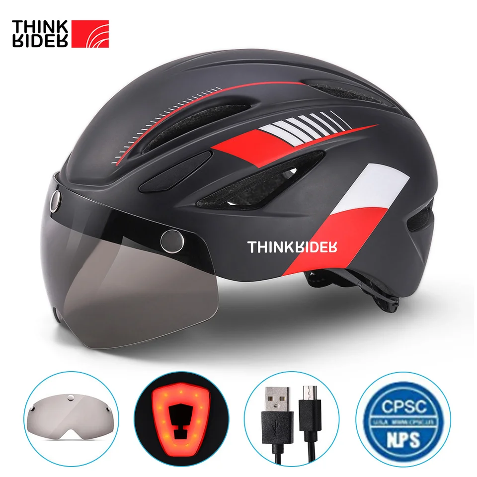 Odoland Casco da bici per adulti con occhiali magnetici staccabili, casco da ciclismo per mountain bike, casco MTB leggero certificato per uomini e donne - massimo comfort per chi porta gli occhiali