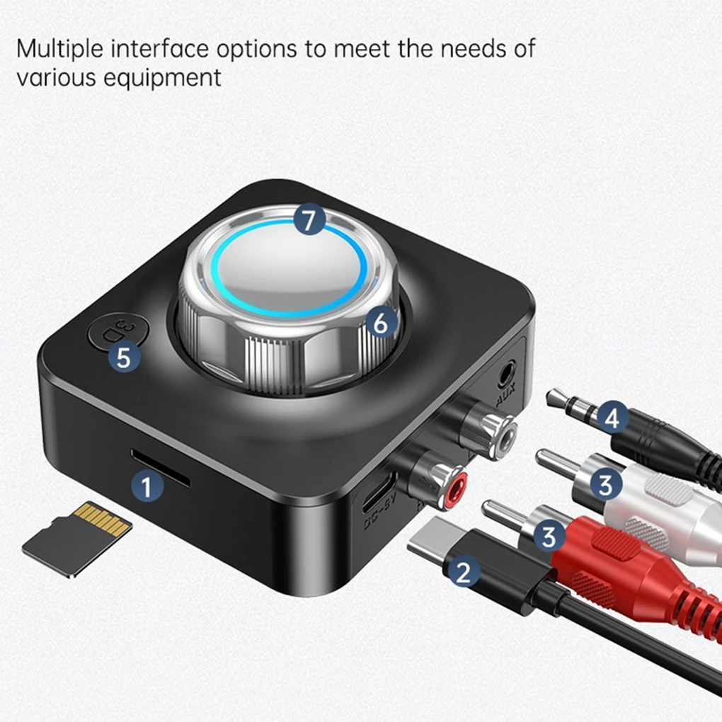 

Bluetooth-compatible Receiver Fast Speed Audio Adapter Memory Card Support