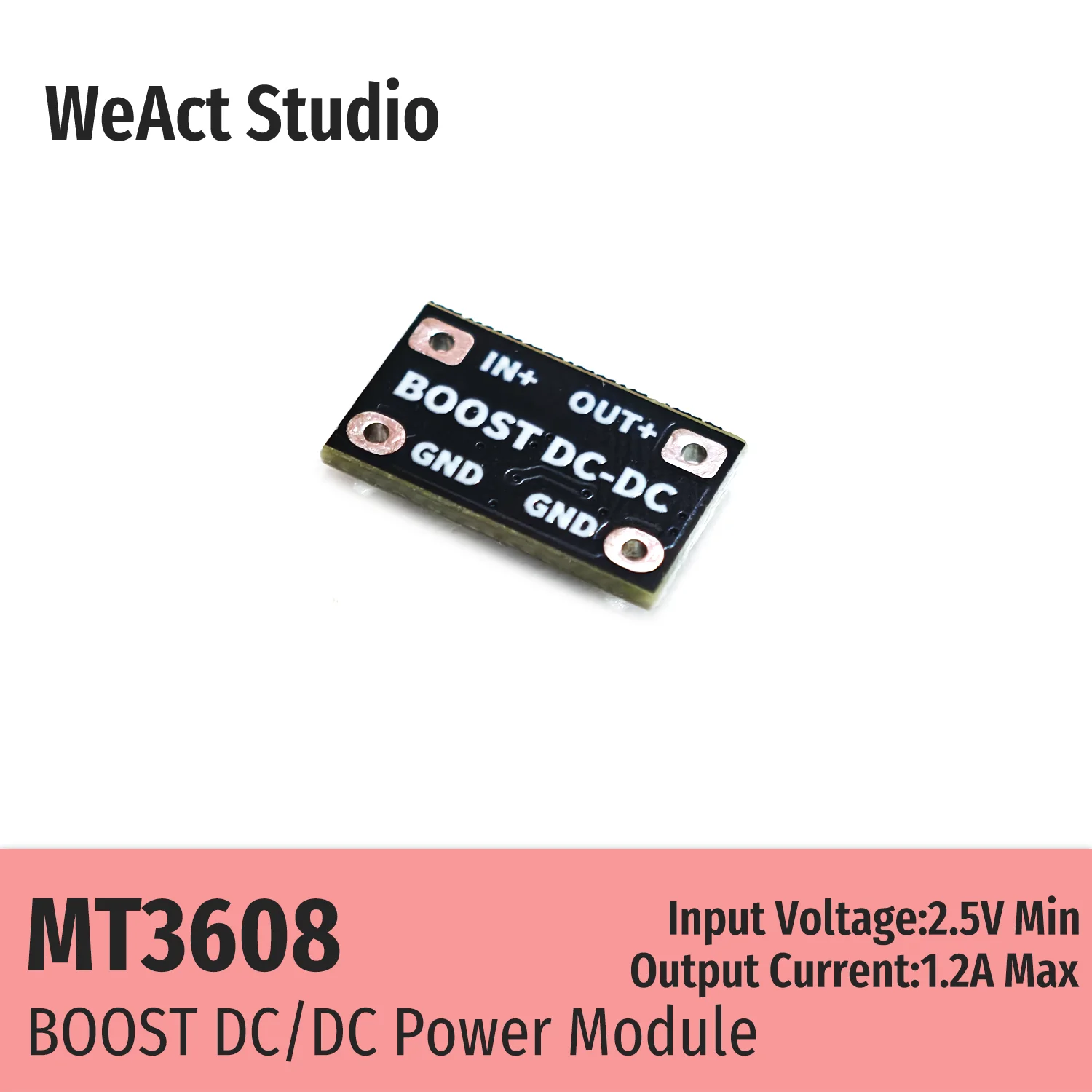 WeAct MT3608 Module DC-DC 1.2A 2.5V-24V for 5/8/9/12V Converter Boost Module Power Board