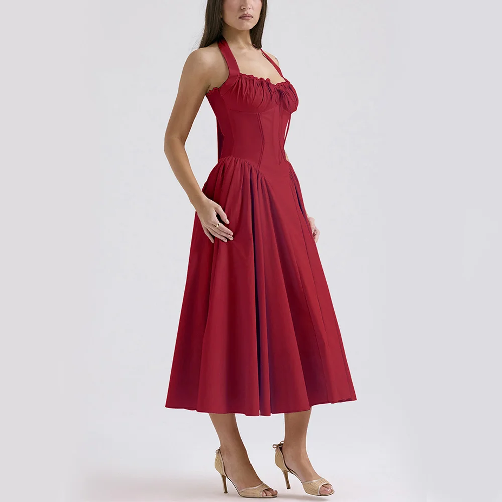 Fashion Halter Necklace Dress