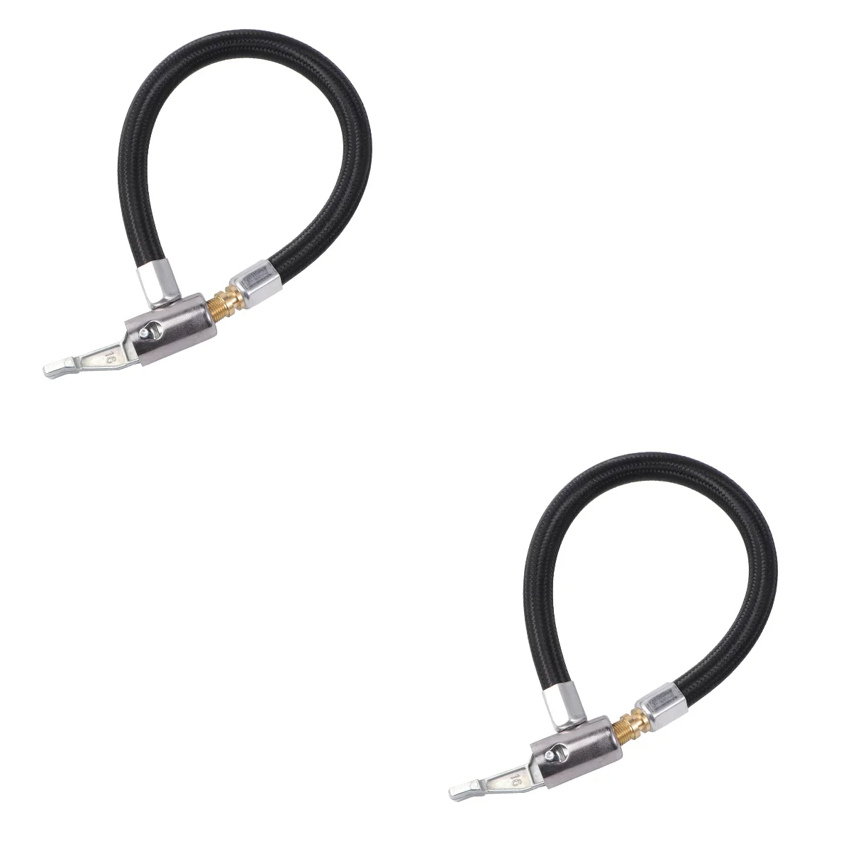 

2pcs Locking Air Chuck with Air Hose Inflator Adapter Extension Inflating Tubes for Pump of Bike Motorcycle Car Tire (20cm)