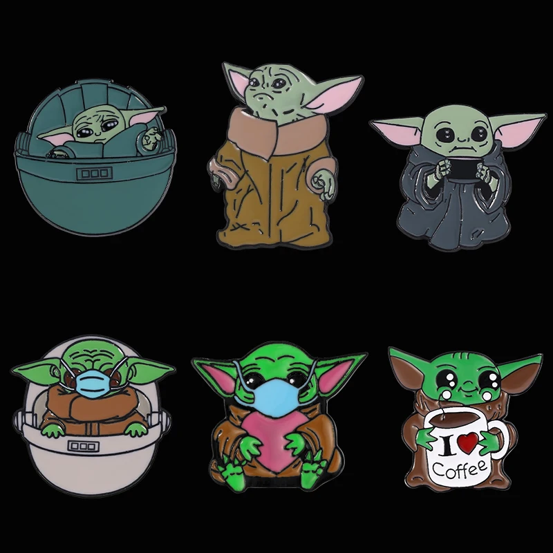 Movie Star War Spilla Smalto Cosplay Grogu Cartoon Zaino Costume Spilla Accessori Distintivo