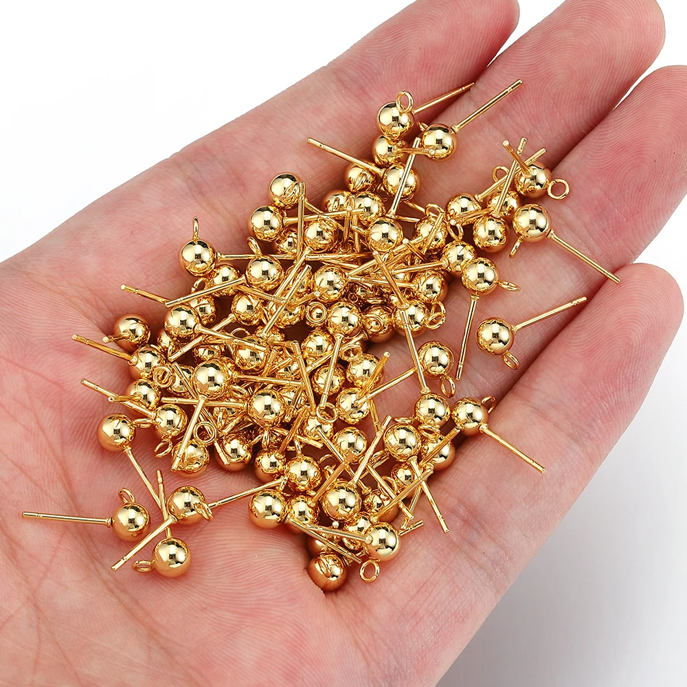 20 Stück Edelstahl runde Ohrstecker Ohrringe offener Ring Gold Ohrringe für DIY Schmuckherstellung Großhandel – Detail 6