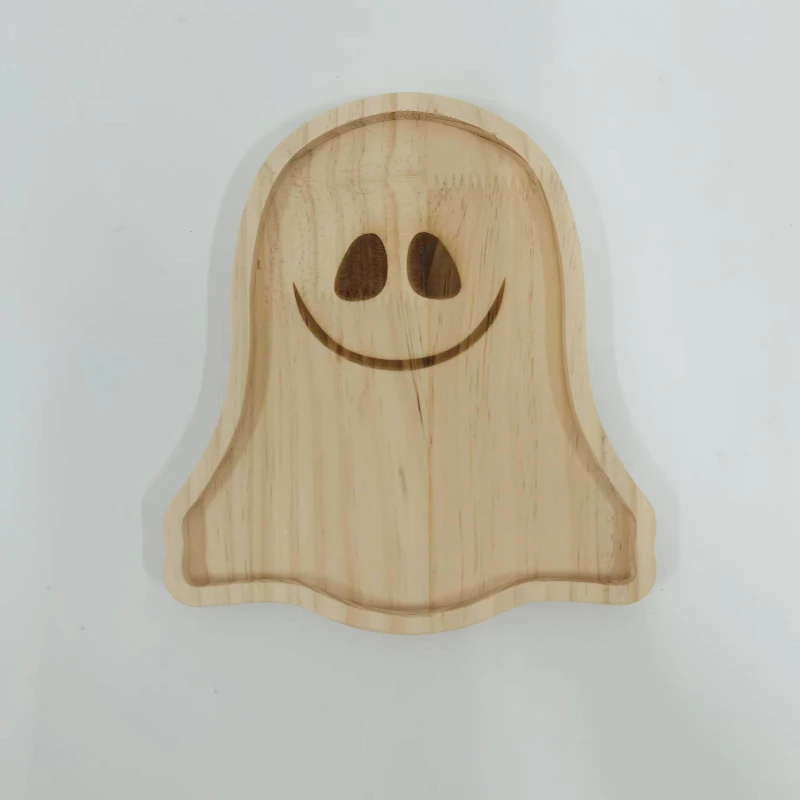 Halloween Ghost Shaped Tray, Wooden Ghost Tray, Fruit Tray, Snack Dessert Board, Snack Tray, Kitchen Tools, Halloween Decoration