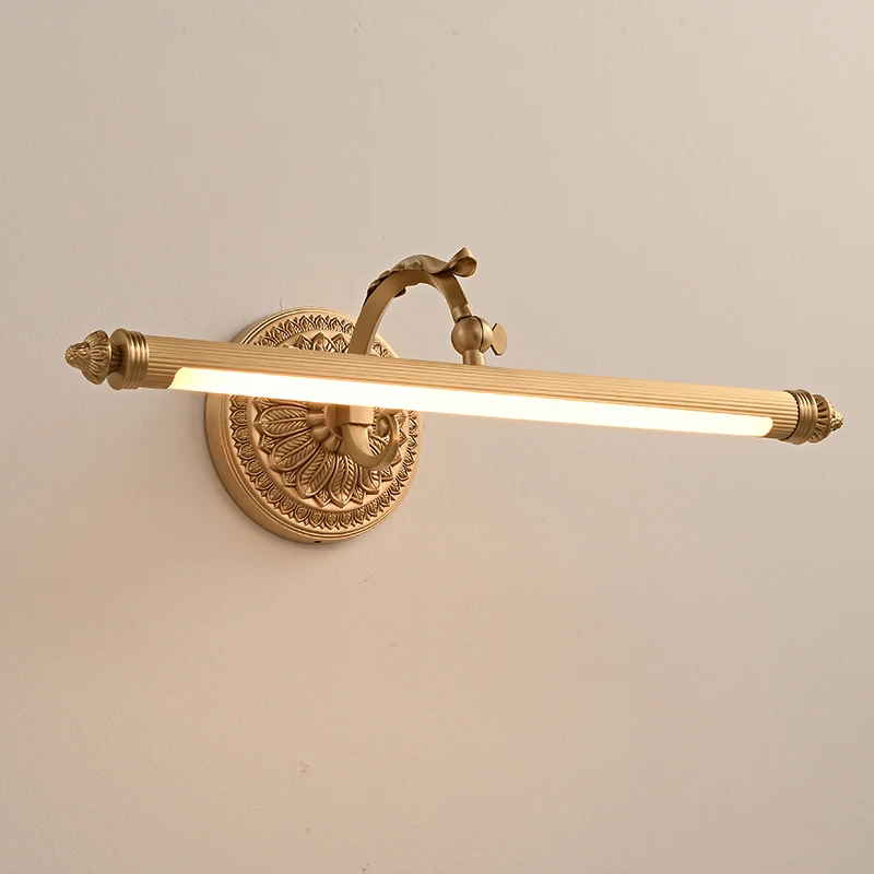 Brass toilet mirror makeup light, french style wall decoration,living room and hote hanging painting lamp, led wall lights