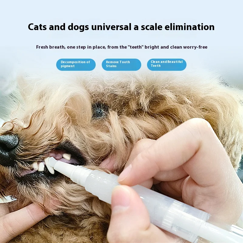 Pet Toothbrush Pen Teeth Clean Fresh Breath Pet Toothbrush Paste Brush One Easy To Use Cat Tooth Brush ToothbrushSet Accessories 4