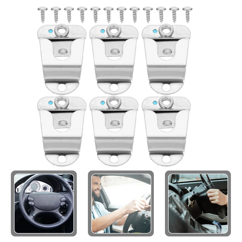 

6 Pcs Microphone Hook Hanger Holder Clip for Mobile Radio Car Wireless Microphones Cb Hangers Hooks Metal Hand Holding