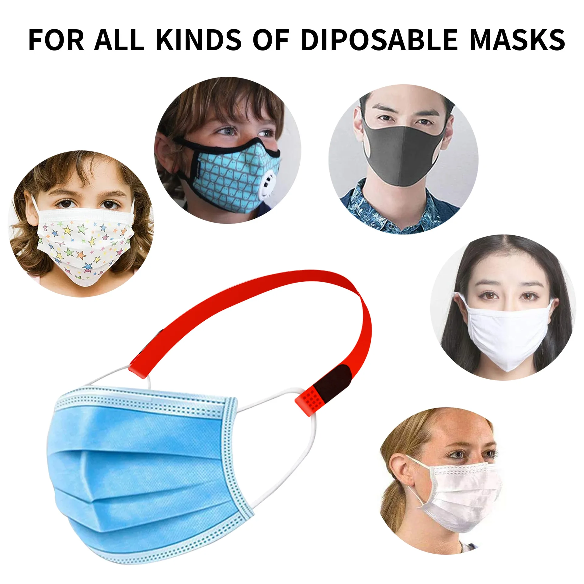 Soft Mask Holder Lanyard Adjustable Anti-slip Mask Strap Extend Protector Hook for woman Children Adult  Mask Accessories