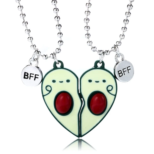 Magnetic Necklace 2 Pcs / Set Heart Shaped Best Friends Necklaces Gift E9C2  - Walmart.com