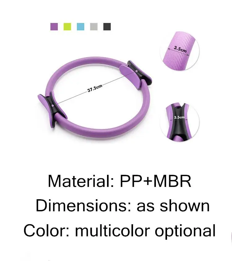 38cm Yoga Fitness Pilates Ring Women Girls Circle Magic Dual Exercise Home Gym Workout Sports Lose Weight Body Resistance