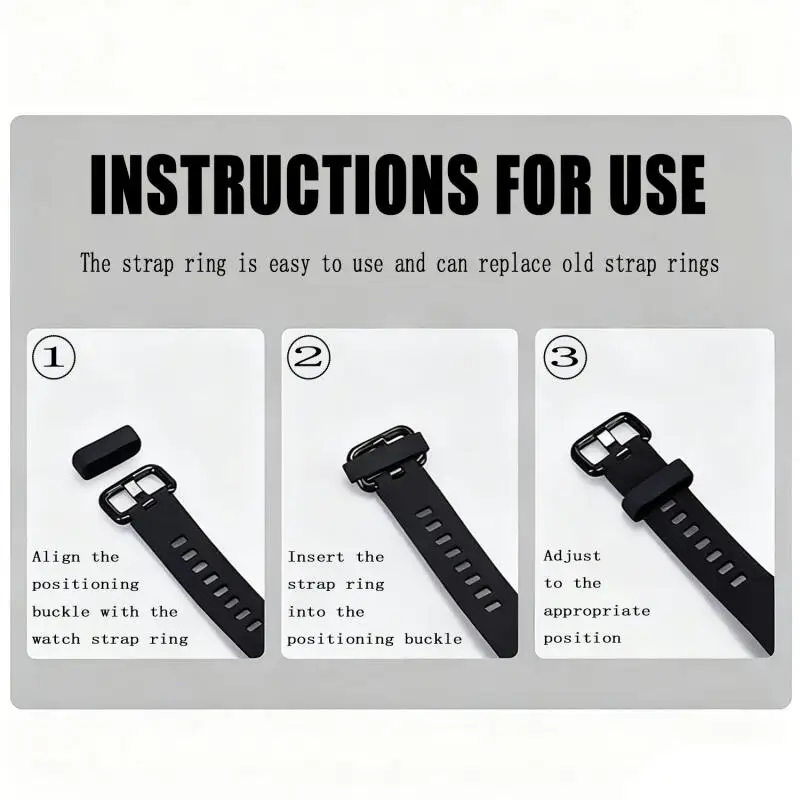 Silicone Watch Band Keeper Loop - Durable Strap Rings