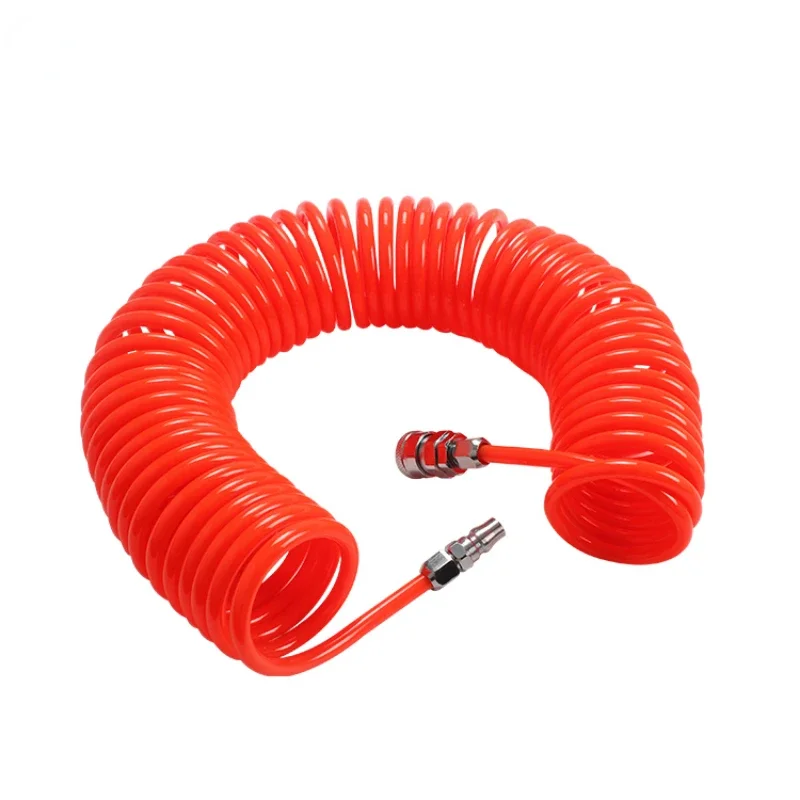 

6M/9M/12M Polyurethane PU Air Compressor Hose Tube Flexible Air Tool With Two Connector Spring Spiral Pipe for Air Compressor