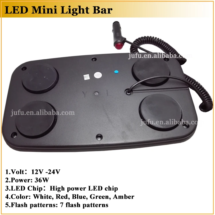 12V 36W LED flashing safety lights for truck magnetic emergency flashing lights
