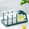 Cup Drying Rack Dust-proof Glass Cup Drainer Holder Stand Detachable Bottle Dish Drying ShelfStorage Tray Kitchen Supplies 2