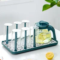 Cup Drying Rack Dust-proof Glass Cup Drainer Holder Stand Detachable Bottle Dish Drying ShelfStorage Tray Kitchen Supplies 2