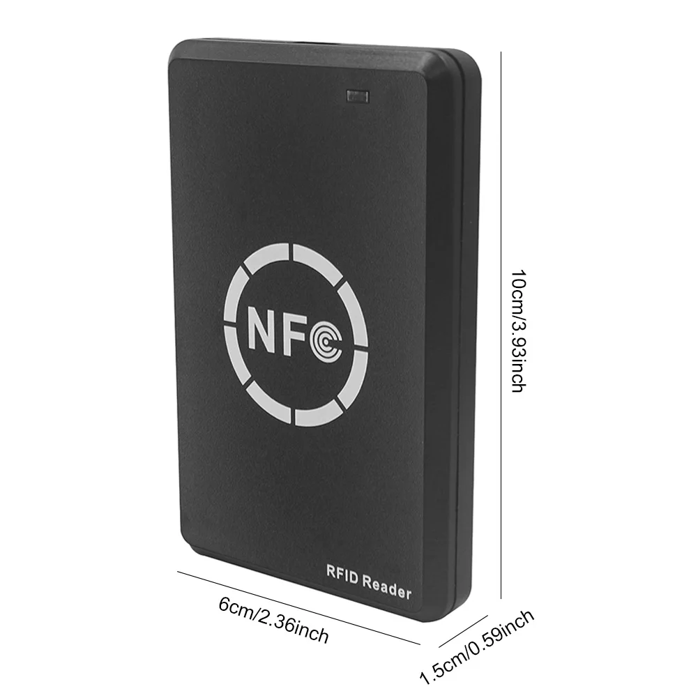 NFC Smart Card Reader Writer 13.56MHz/125KHz RFID Copier Duplicator USB Programmer Key Fob Card ID IC Decoder Door Access System