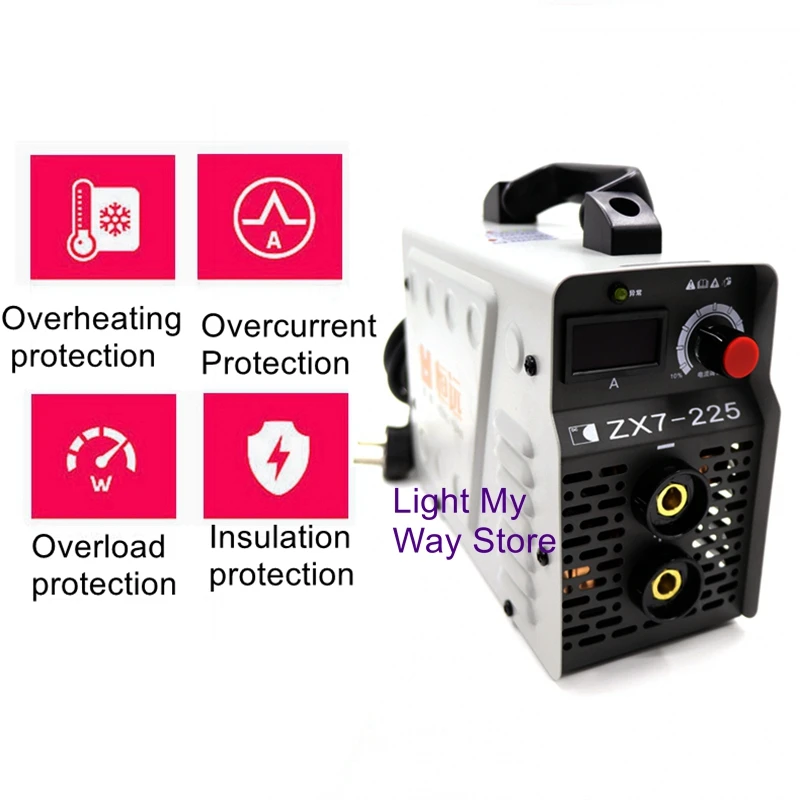 Mini household 220V welding machine manual welding DC micro inverter ZX7-225 machine 2.5-3.2 rod