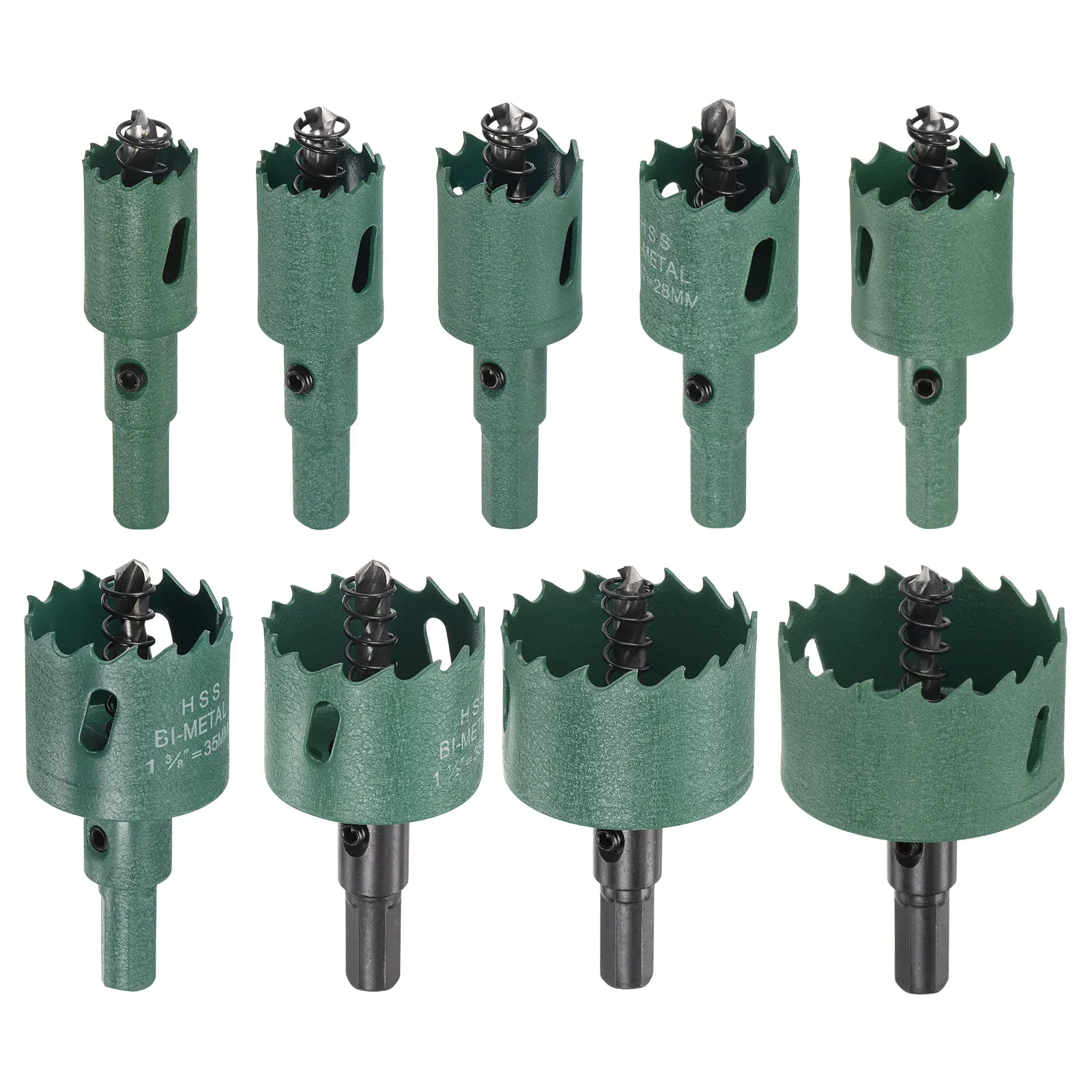 

8pcs 9mm 22mm 25mm 28mm 30mm 35mm 38mm 44mm 51mm Bi-Metal Hole Saw Metal Cutter Set High Speed Steel Hole Cutter