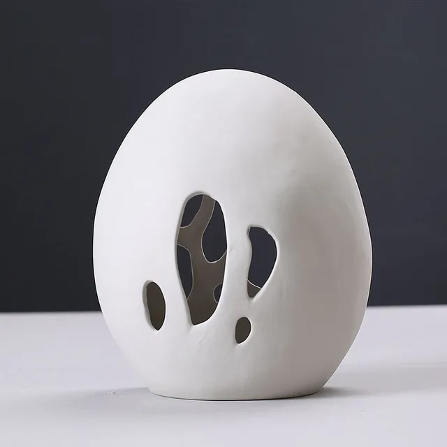 Capiron Kerámia Üreges Szabálytalan Váza Szárított Virág Pampas Fű Modern Északi Művészeti Irodai Íróasztal -Dekorációs Kiegészítők - Image 4