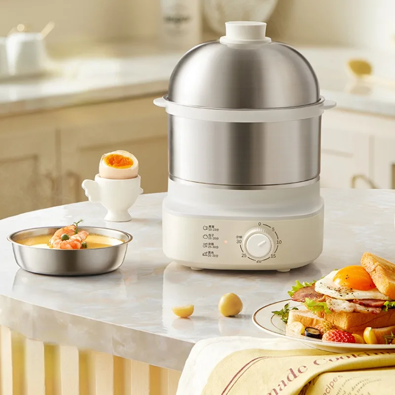 220V Automatic Power-off Electric Egg Boiler and Food Steamer with Large Capacity for Home Breakfast 3