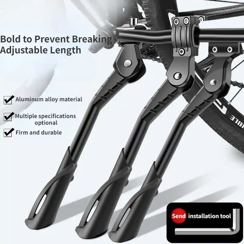 Description Picture 3 of itemKickstand Bike Single Support Lithium Battery Aluminum Alloy Side Foot Support Double Hole Adjustable Stand Sports Outdoor