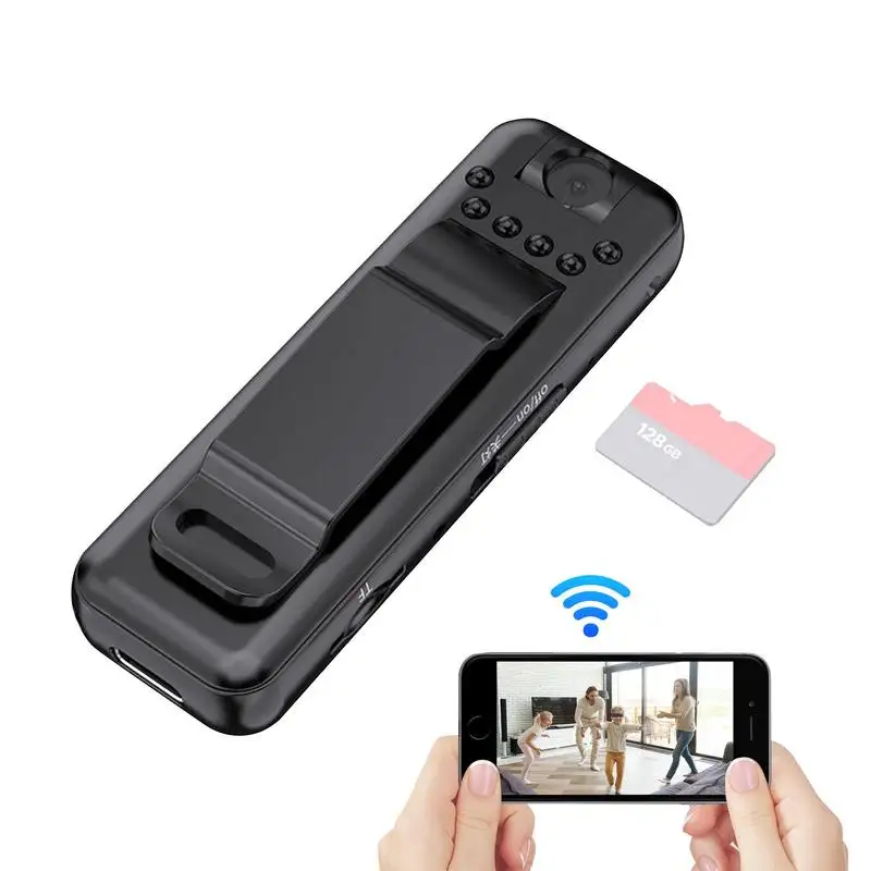 Lavalier Voice Recorder Pen Mini Gravador de Som para Professor Replay de Palestra Porta de Carregamento tipo c Visão Noturna 1080p