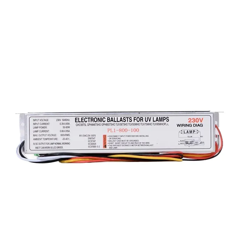 PL1-800-100W 230V 살균 램프 전자식 안정기 UV 램프용 안정기 TUV3..