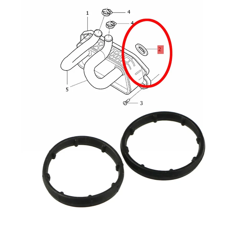 2Pcs Engine Oil Cooler Line Connector O Sealing Ring 30637339 For Volvo C30 C70 S40 S60 S70 S80 V40 V50 V60 V70 XC60 XC90