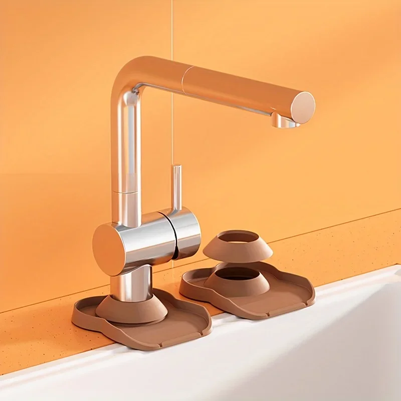 Silicone Faucet Drain Mat for Kitchen and Bathroom - Splash Guard, Water Catcher, Drying Rack for Utensils