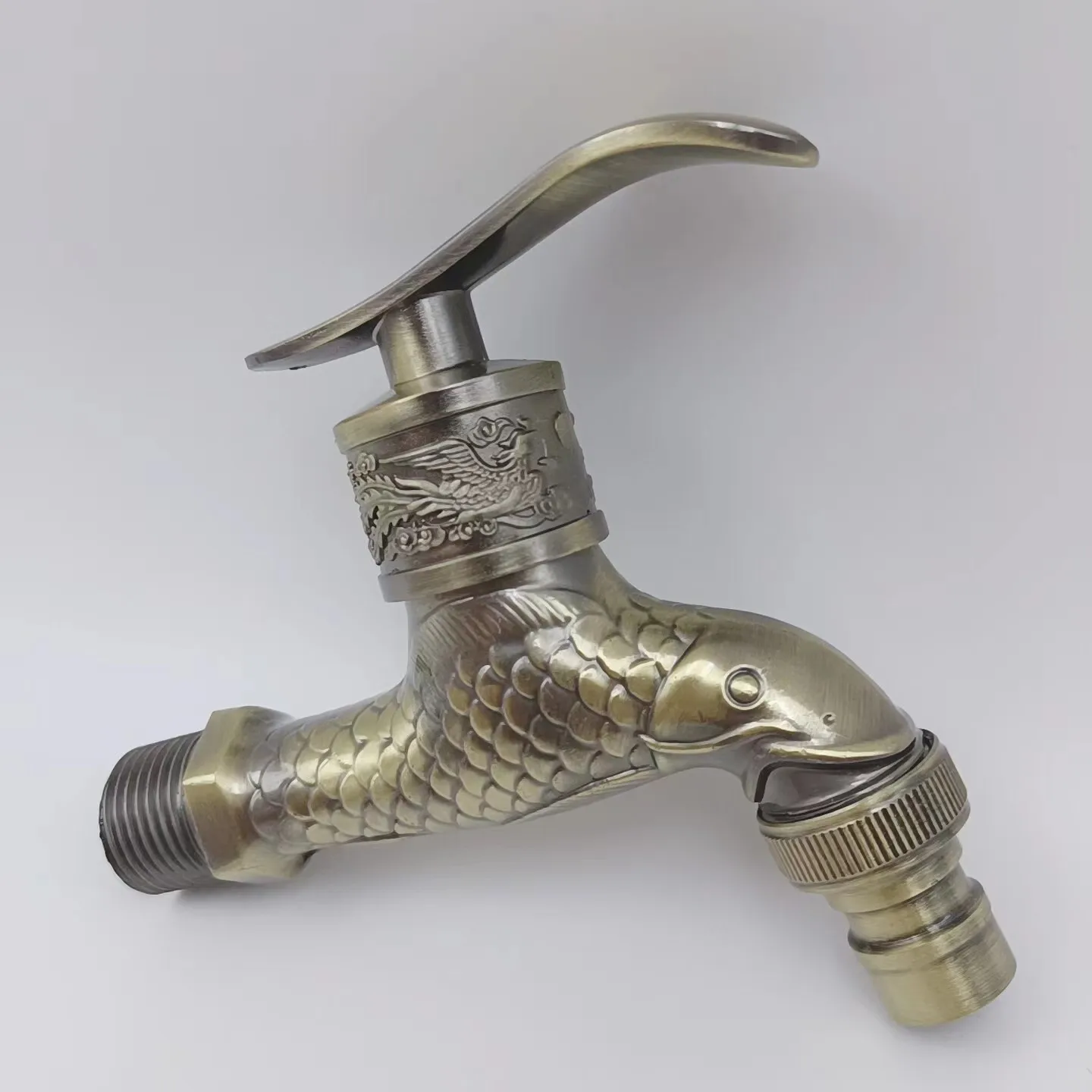 

Bronze Fish Type Faucet 1/2 Universal Water Outlet Faucet Wall Type Faucet Balcony Mop Pool Faucet Faucet Replacement Parts