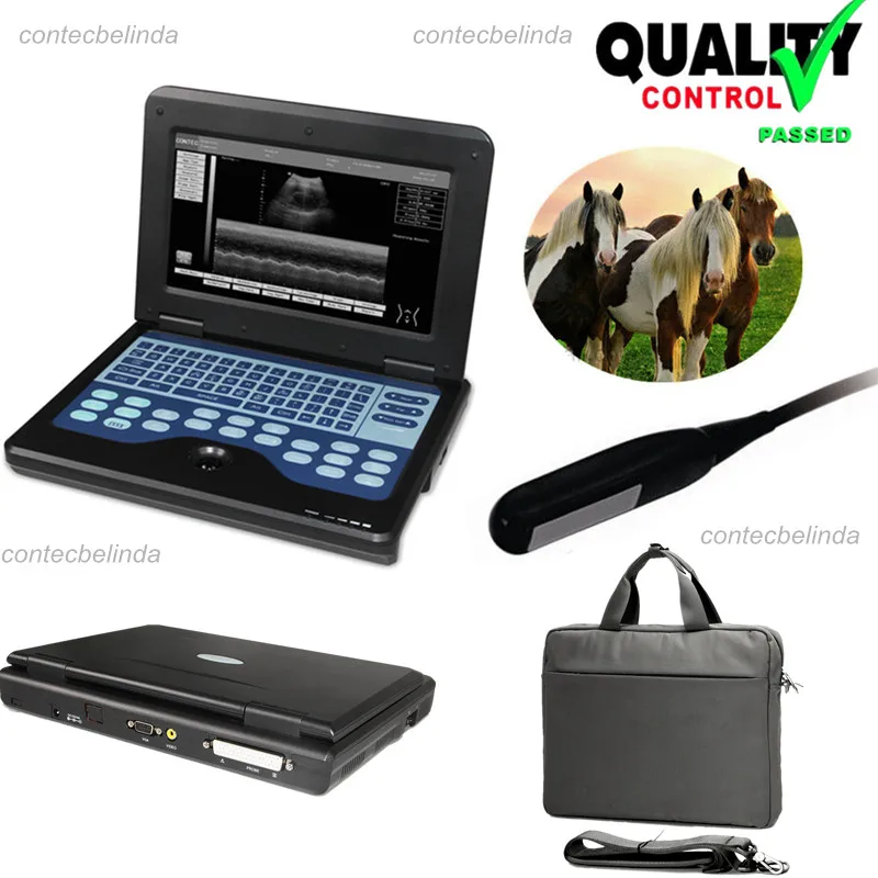 Contec Veterinary Ultrasound Scanner Laptop For animal + 5-10mhz Rectal probe Hospital/ Clinic Use