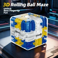 3D Puzzle Ball-Rolling Magic Cube Maze Children Labyrinth Fidgeting Toy Logical Thinking Stress Relief Educational Birthday Gift 2
