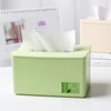 Green Eco-Friendly Bamboo Fiber Tissue Box Holder Toilet Paper Dispenser Storage Desk Car Home Kitchen Napkins Tissue Boxes 1