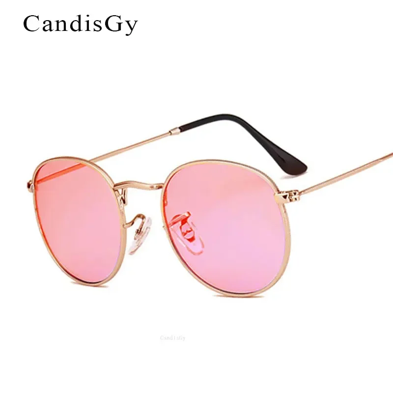 Trasparente Donna Uomo Round Steampunk Classic Brand Designer Mirror Occhiali Da Sole Fashion Clear Lens Occhiali Da Sole Frame Summer