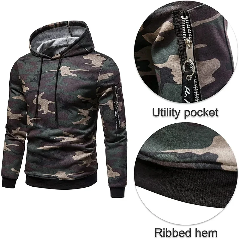 Mens 2 Piece Tracksuit Sweatsuit Jogging Casual Warm Breathable Fitness Running Men's Sportswear Set Hoodie + Trousers