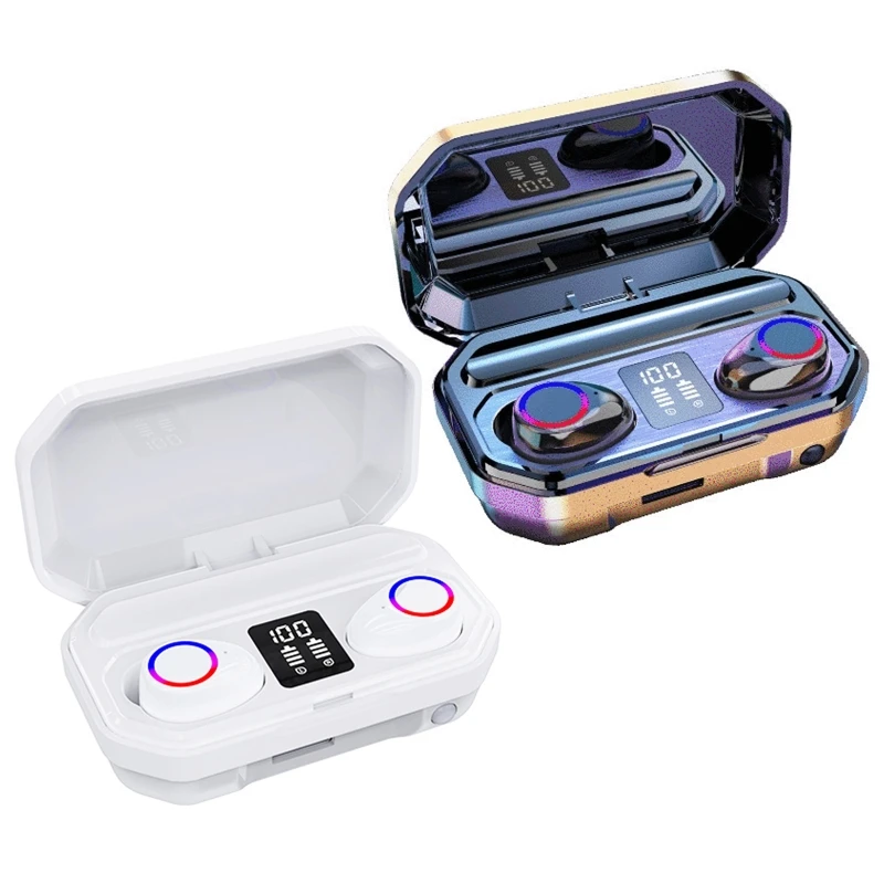 

Bluetooth-compatible 5.0 Earphones 50mAh Charging Box Wireless Headphone Stereo Sports Earbuds Headsets with Microphone