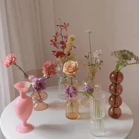 Glass Vase Potted Decoration Nordic Decorative Vase Hydroponic Terrarium Arrangement Container Flower Table Vase 1