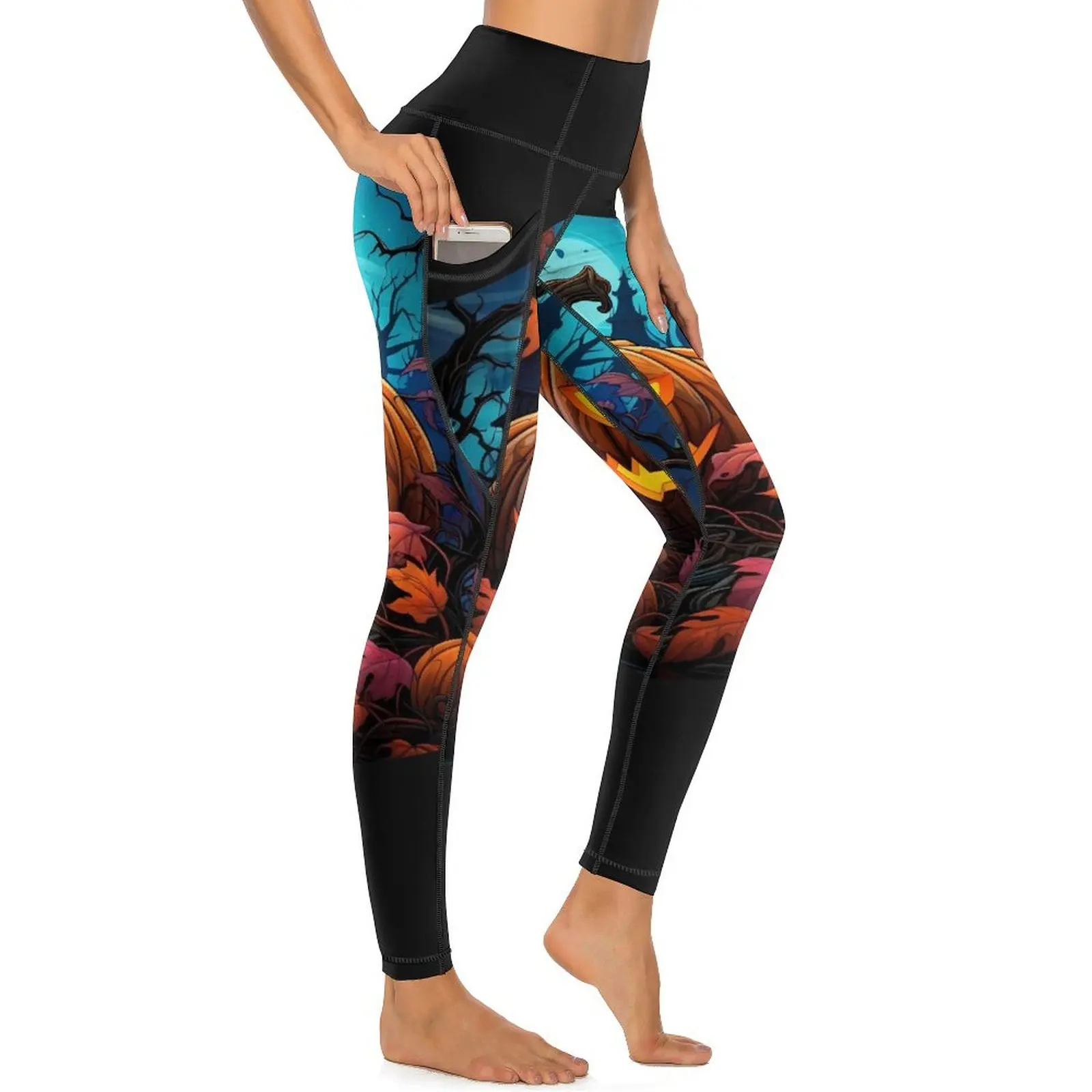 

Halloween Pumpkins Leggings Sexy The Great Pumpkin Workout Yoga Pants Push Up Stretchy Sport Legging Aesthetic Graphic Leggins