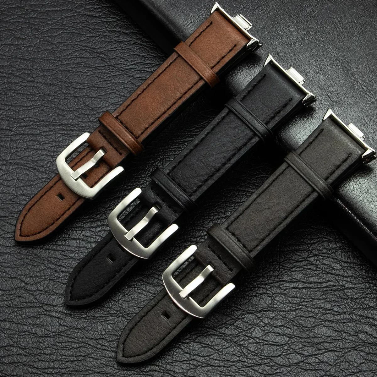 Elegant Leather Strap with Metal Interface